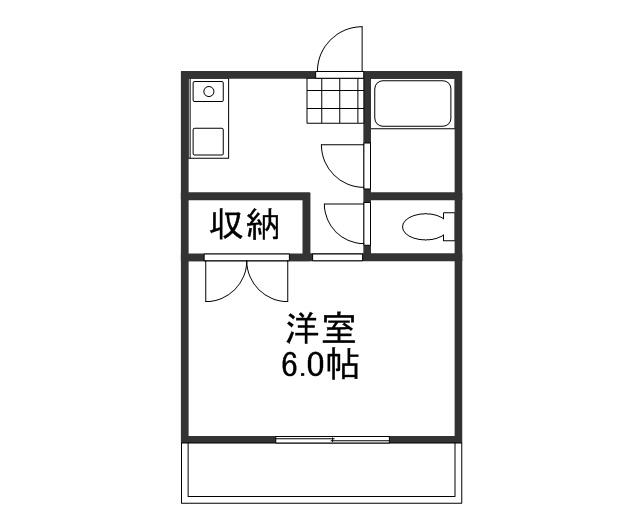 グリーンハイツ(1K/3階)の間取り写真