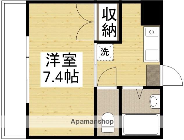 LA・VIEU 西(1K/4階)の間取り写真