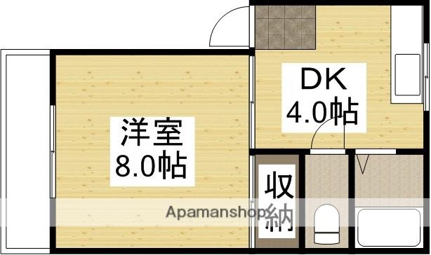 シティハイツ浜(1K/2階)の間取り写真