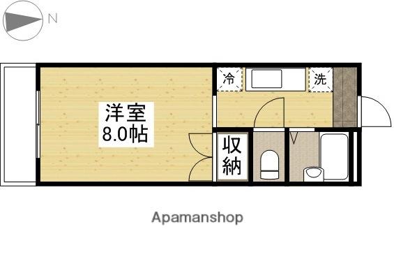グランヴェール(1K/2階)の間取り写真