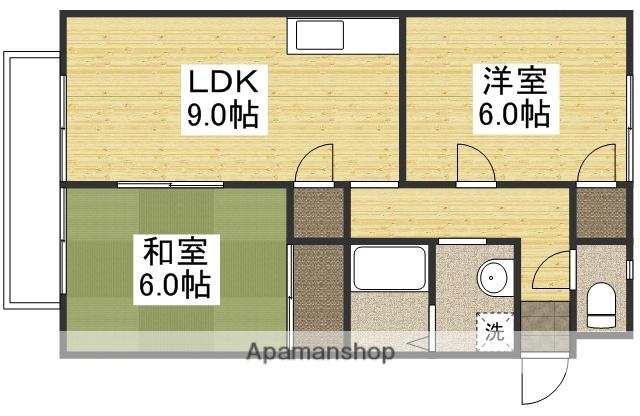 サンビレッジ竜之口D(2DK/1階)の間取り写真