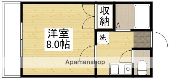 北村ビルSEED21 B棟 (1K/3階)の間取り写真