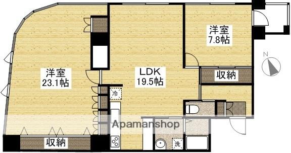 アルバ鹿田町(2LDK/3階)の間取り写真