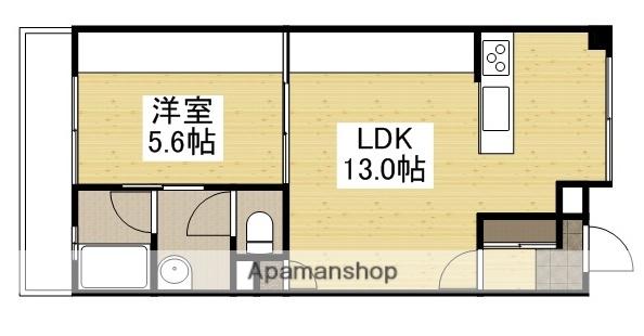 TAKE FIVE A(1LDK/2階)の間取り写真