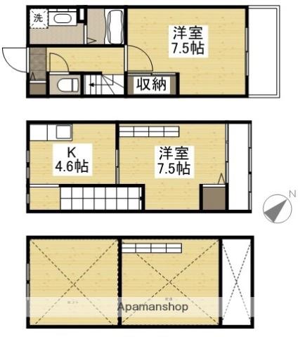 ＯＴＨＥＬＬＯ弐番館(2K)の間取り写真