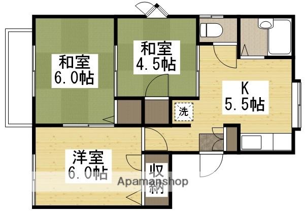 三友コーポ(3K/1階)の間取り写真