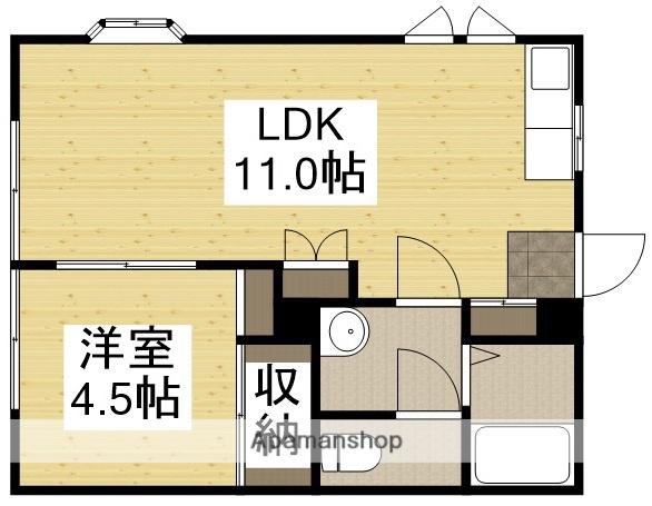 モントーレ堀南(1LDK/2階)の間取り写真