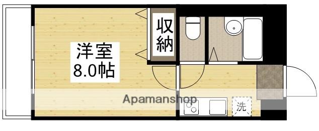 ルーチェB棟(1K/1階)の間取り写真