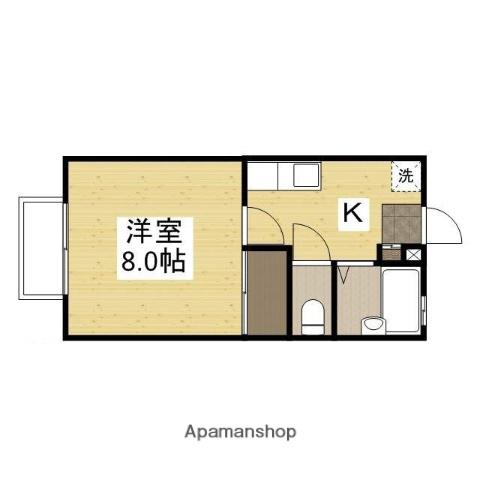 フィオーレ(1K/2階)の間取り写真