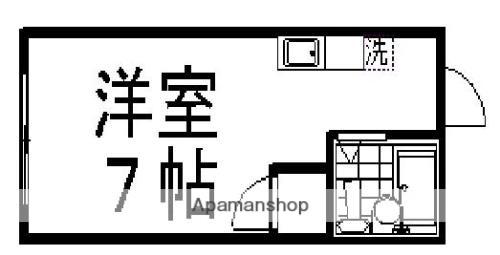 シャルマンファイブ(1K/1階)の間取り写真