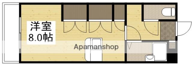 スターマンション新田(ワンルーム/2階)の間取り写真