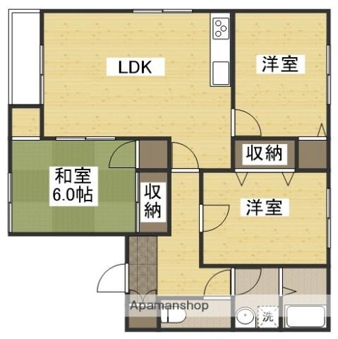 グラン・ディアスA棟(3LDK/2階)の間取り写真