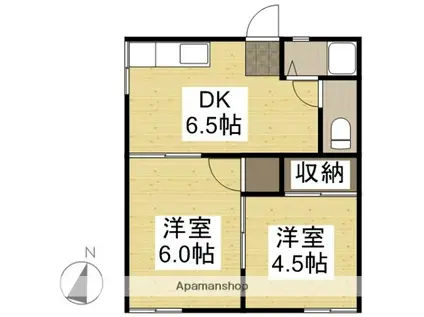 下瀬アパート(2DK/1階)の間取り写真