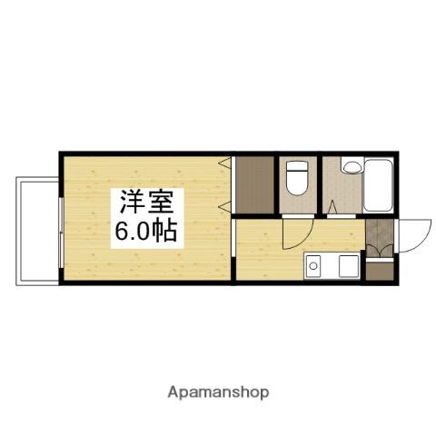 ジュネス貝原(ワンルーム/2階)の間取り写真