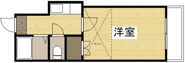 ホープロッジ北畝(1K/1階)の間取り写真