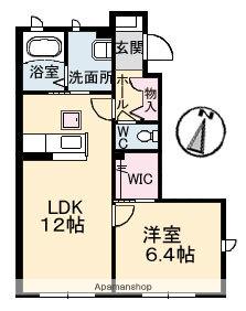 ブリエノーヴァ(1LDK/1階)の間取り写真