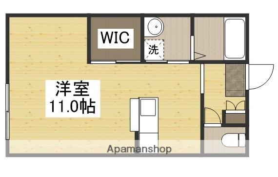 エスペランサB棟(ワンルーム/1階)の間取り写真