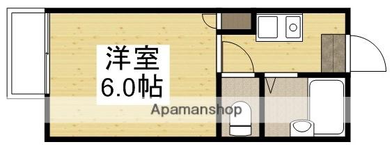 コーポ松原2(1K/1階)の間取り写真