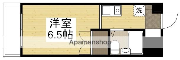 アルカディア倉敷(ワンルーム/6階)の間取り写真