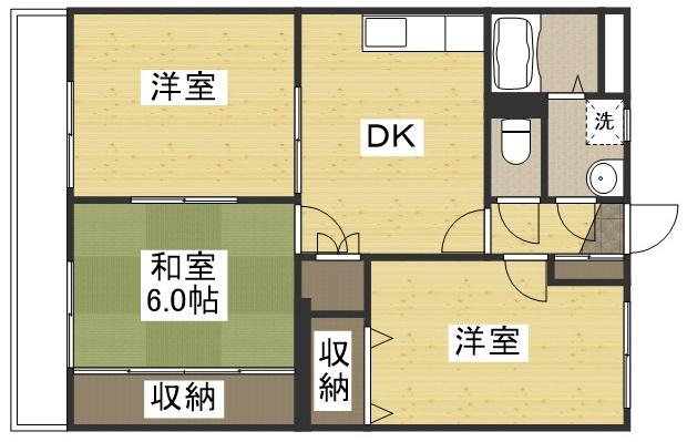 モンルポ(3DK/3階)の間取り写真