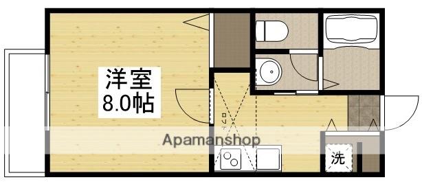 フラッツァ水江C棟(1K/2階)の間取り写真