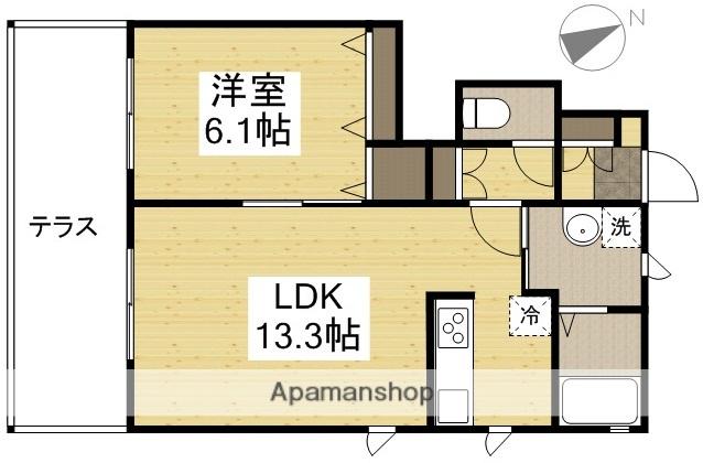 メゾン・モナE(1LDK/1階)の間取り写真