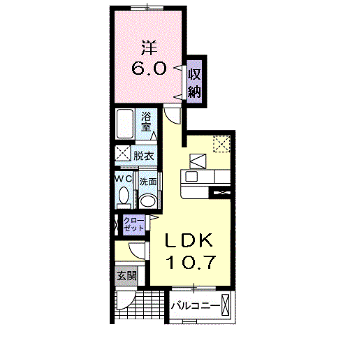サンメゾンM・A(1LDK/1階)の間取り写真