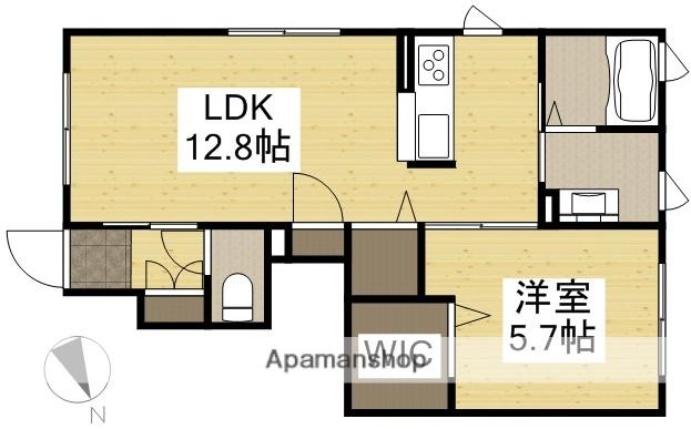 ウェルフェア(1LDK/1階)の間取り写真