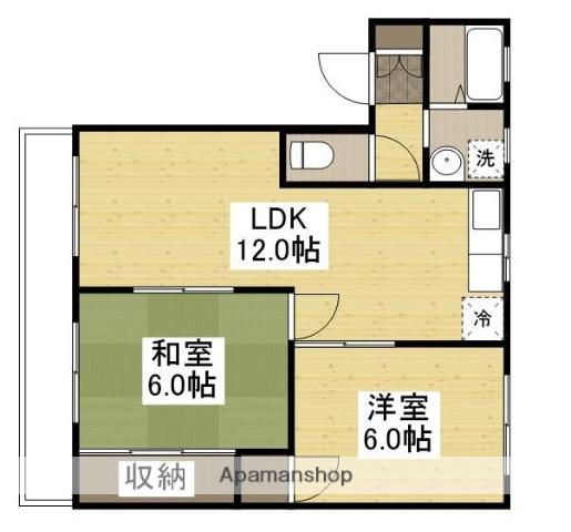 エトアール吉浦(2LDK/2階)の間取り写真