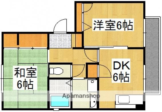 センチュリー21C棟(2DK/1階)の間取り写真