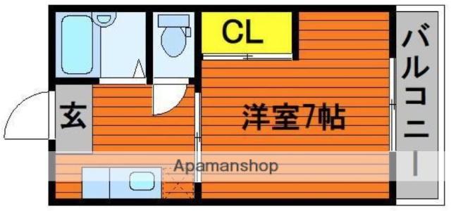 メゾンミヤモト(1K/3階)の間取り写真