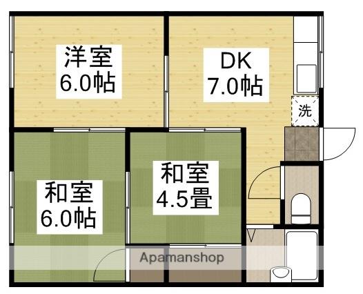 メゾンセントラル(3DK/1階)の間取り写真