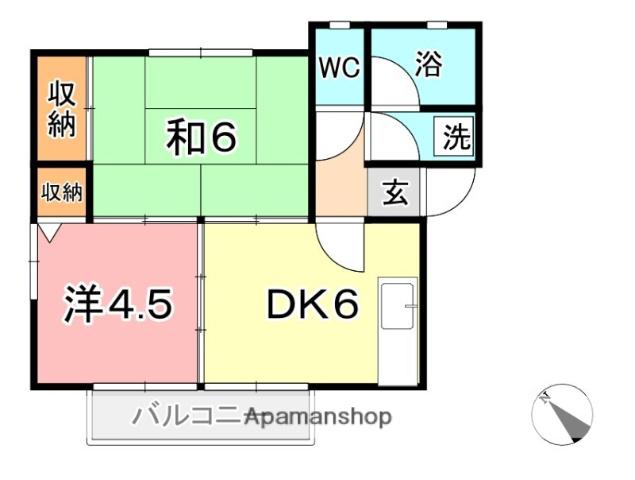 コアSK(2DK/1階)の間取り写真