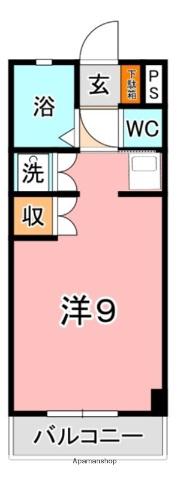サンライズブルー(ワンルーム/2階)の間取り写真