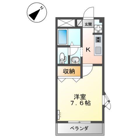 ロイヤルメイセス(1K/2階)の間取り写真