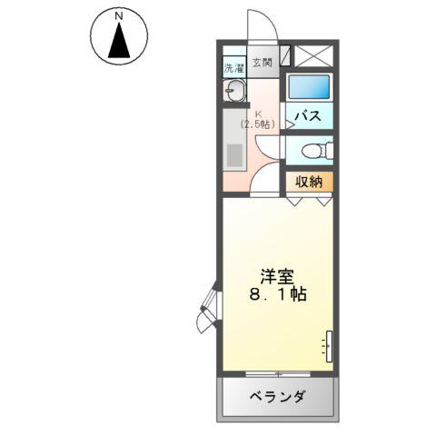 ペルソナ21(1K/2階)の間取り写真