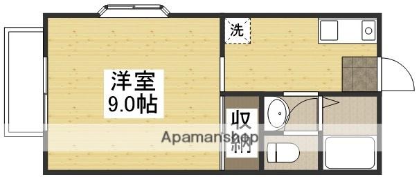 シャルマン三田 A(ワンルーム/1階)の間取り写真