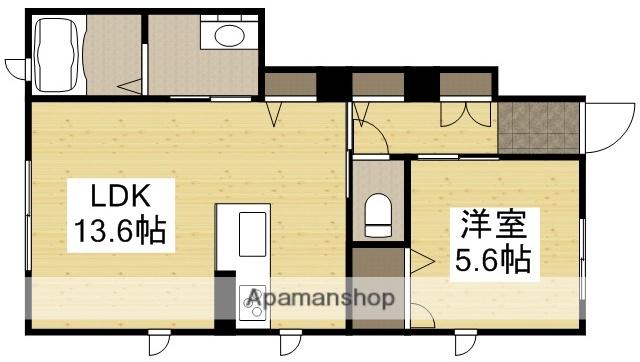 ラ ポール Ⅲ(1LDK/1階)の間取り写真