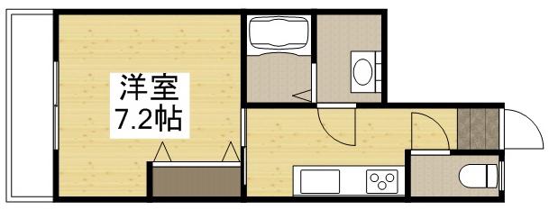 吉備線 東総社駅 徒歩5分 2階建 築10年(1K/1階)の間取り写真
