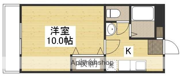 エスポワール(1K/2階)の間取り写真