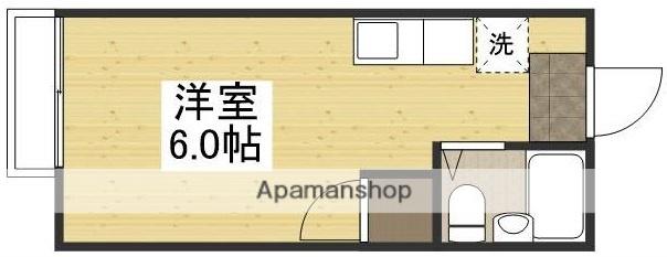 コーポ光(ワンルーム/2階)の間取り写真