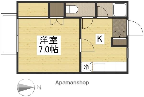 昭和コーポ(1K/2階)の間取り写真