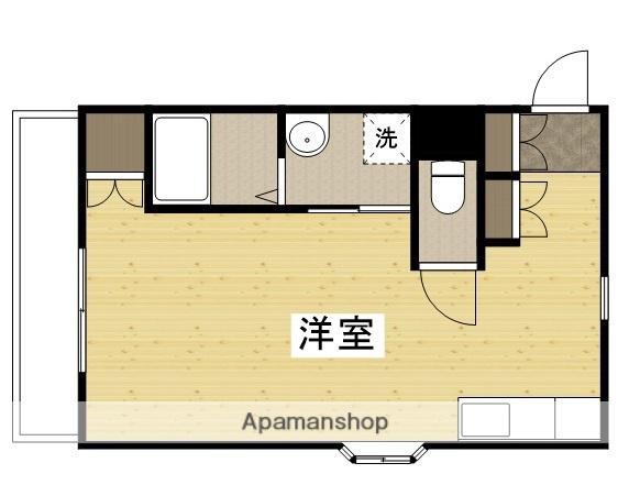 ハミング・バード(ワンルーム/1階)の間取り写真