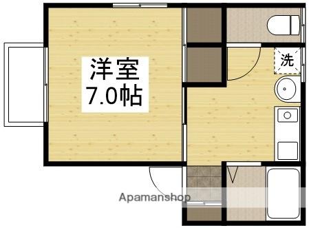 黒住コーポ(1K/2階)の間取り写真