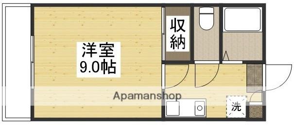 フォーバスⅢ(1K/2階)の間取り写真