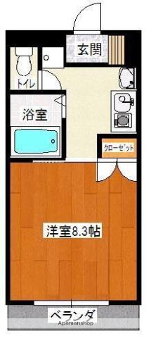 ブラッサムメイト(1K/1階)の間取り写真