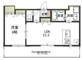 スプリームユウ(1LDK/1階)の間取り写真