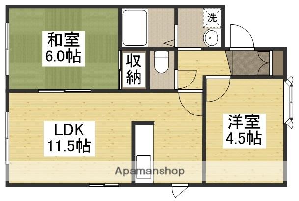 ロイヤルセフィラ(2LDK/1階)の間取り写真