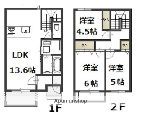 ラ・フルール(3LDK)の間取り写真