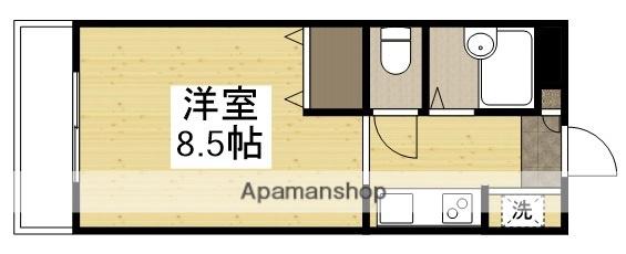 ウイステリアコート田ノ上Ⅱ(ワンルーム/2階)の間取り写真